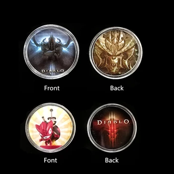 

2Pcs Diablo 3 Collection Coin NFC Card Tag Loot Goblin Of Amiibo NS New Data Ntag215 Sticker Coin Elite monster Secret territory