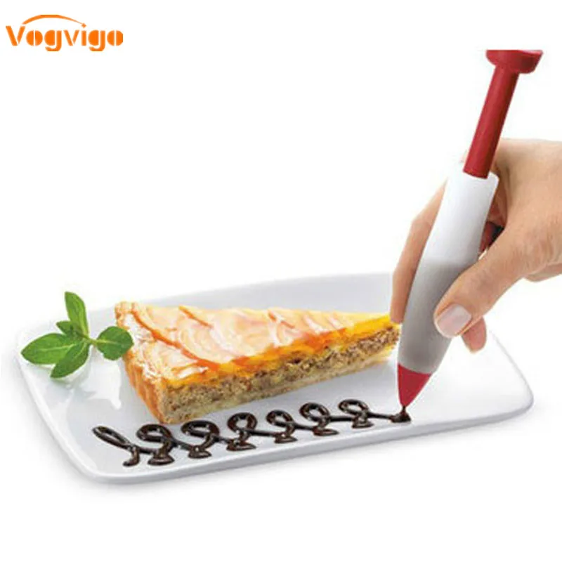 

VOGVIGO Silicone Writing Cake Paint Pen Dessert Decor Syringe Cylinder Pastry Icing Cream Chocolate Cookie Cake Tools