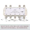 DS81 8 in 1 Satellite Signal DiSEqC Switch LNB Receiver Multiswitch Heavy Duty Zinc Die-cast Chrome Treated ► Photo 1/6