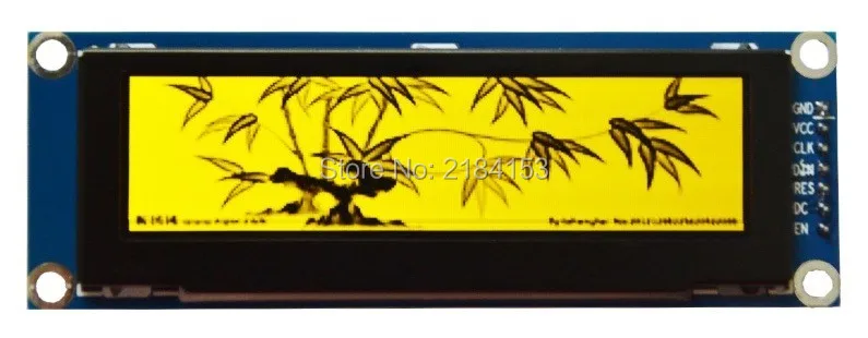 2019 5 шт 3 12 дюймовый 16P SPI желтый OLED модуль SSD1322 Привод IC 256*64 8080/6800 параллельный