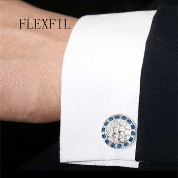 

Jewelry shirt Fashion cufflink for mens Brand crystal Cuff link Luxury Wedding Button male High Quality Free Shipping