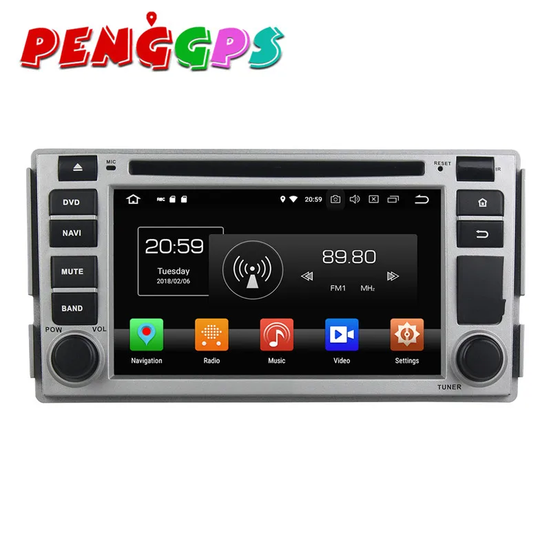 Discount 2 din Android 8.0 7.1 Car DVD Player GPS Navigation Headunit For Hyundai Santa Fe 2006-2012 Multimedia Satnav Video IPS Screen 5