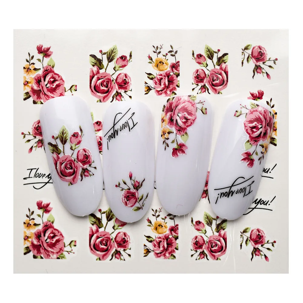 

Water Stickers For Nails Flower/Butterfly/Necklace Multiple Patterns Transfer Stickers Tips Slider Nail Art Decorations ZJT4024