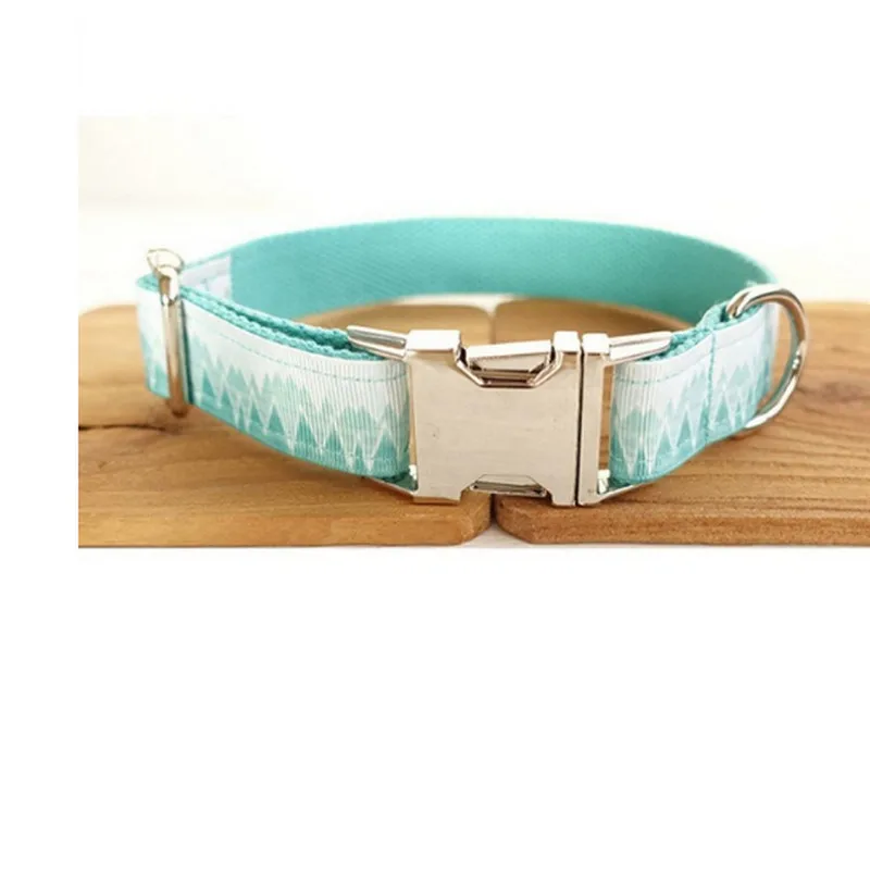 Nylon Adjustable fresh style collar THE GREEN MOUNTAIN print dog