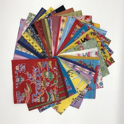 

(3pcs/lot) Japanese Harajuku style Printed beautiful Handkerchiefs 42cm / Thin hanky 100% cotton 42's wholesale