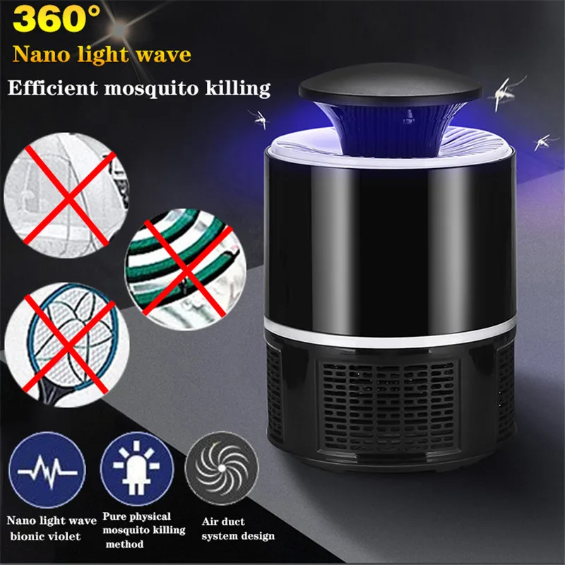 

Bug Zapper With 360 Degrees LED Trap Lamp Electric Fly Killer USB Mosquito Killer Quiet For Indoor Home Living Room Pest Control