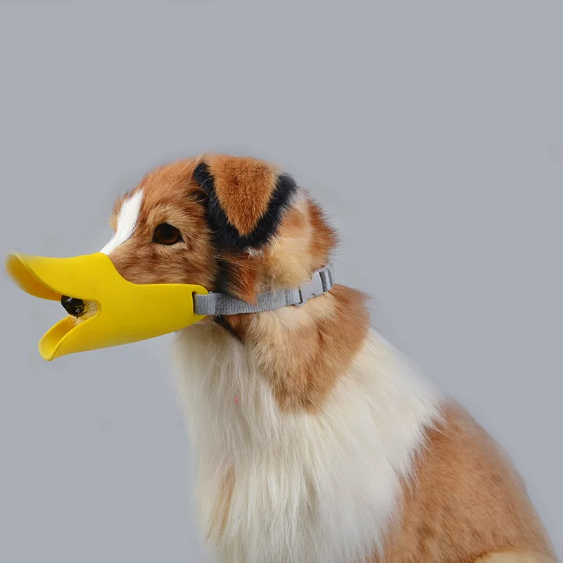 Dog Muzzle Silicone Cute Duck Mouth Mask Muzzle Bark Bite Stop Small Dog Anti-bite Masks For Dog Products Pets Accessories