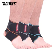 AOLIKES 1 шт. поддержка лодыжки Спорт анти-скольжение лодыжки Brace протектор регулируемое эластичное Защитное приспособление