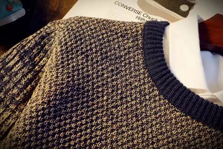 Мужской свитер, тонкая трикотажная рубашка с круглым вырезом, однотонная нижняя рубашка для мужчин на осень