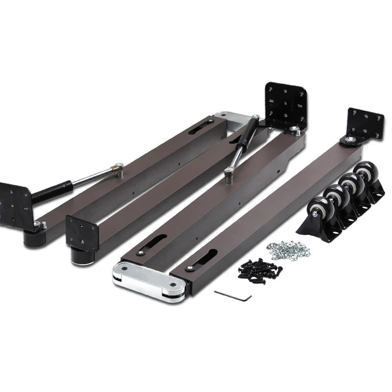 

1 Set 2PCS Telescopic Dining Table Down Folding Invisible Table Hardware Accessories Hidden Rail Desk Bookcase Wine Cabinet Link