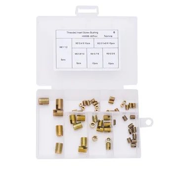 

50Pcs/set M2 M2.5 M3 M4 M5 M6 Galvanized Self Tapping insert Screw Bushing 302 Slotted Type Wire Thread Insert Nut Repair HW068