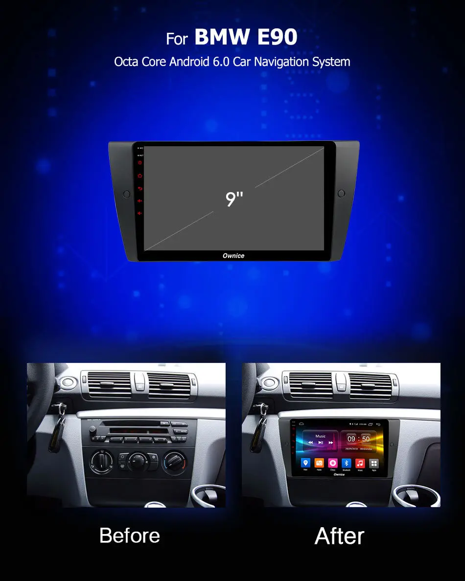 Clearance 9 Inch Ownice C500+ G10 Car Multimedia GPS Player Android 8.1 Octa Core For BMW E90 dvd automotivo Radio 2G 4G LTE DVR DAB+ TPMS 2