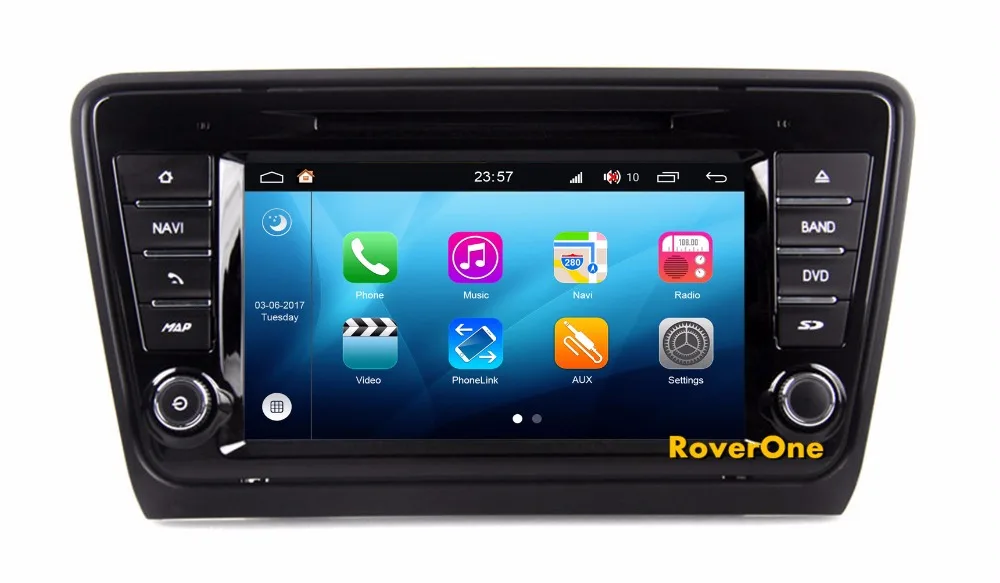 Sale RoverOne S200 Android 8.0 Car Multimedia Player For Skoda Octavia Autoradio DVD Radio Stereo GPS Navigation Sat Navi Bluetooth 11
