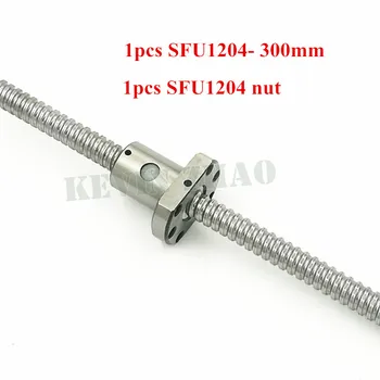 

12mm 1204 Ball Screw Rolled C7 ballscrew SFU1204 300mm with one 1204 flange single ball nut for CNC parts