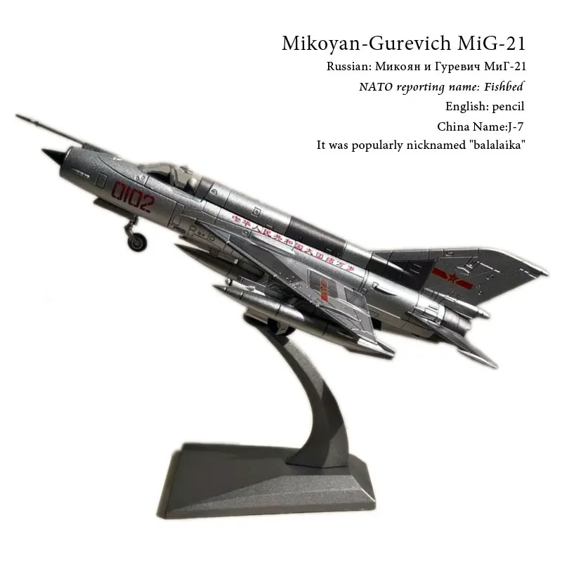 

WLTK 1/72 Scale Military Model Toys PLAAF MiG-21 Fishbed Fighter Diecast Metal Plane Model Toy For Collection,Gift,Kids