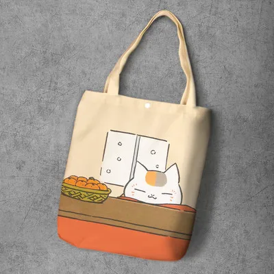 Natsume Yuujinchou Shoulder Bags Women Cute Environmental Shopping Bag Tote Package Crossbody Bags Purses Casual Handbag 