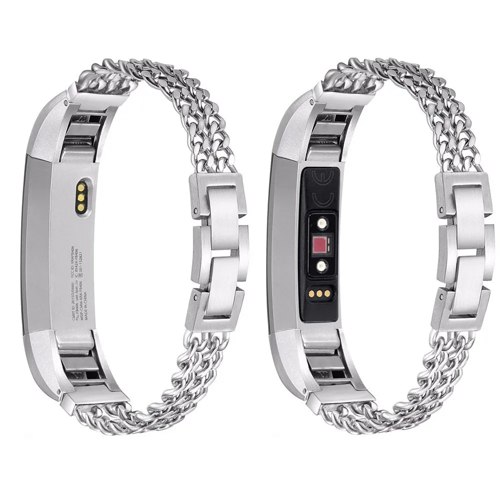 Часы ремешок Замена Нержавеющая сталь цепи группы Регулируемый Браслет Для Fitbit Alta 12 мм Высокое качество