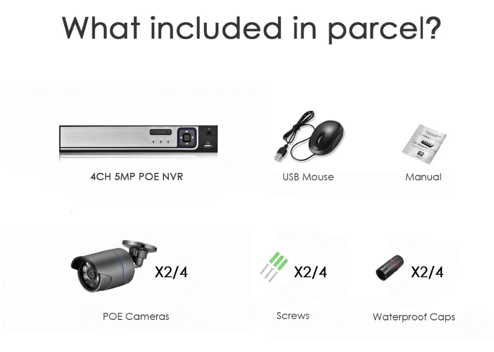 H.265 4CH 5MP POE CCTV система безопасности NVR комплект 5MP 1/2. " sony IMX335 Аудио ИК уличная PoE ip-камера P2P комплект видеонаблюдения