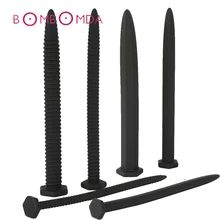 ספירלת זכר השופכה מרחיב צליל בלוק סוס העין פין לעורר תקע מסמר סיליקון קטטר נשמע איש אוננות מין צעצוע(China)