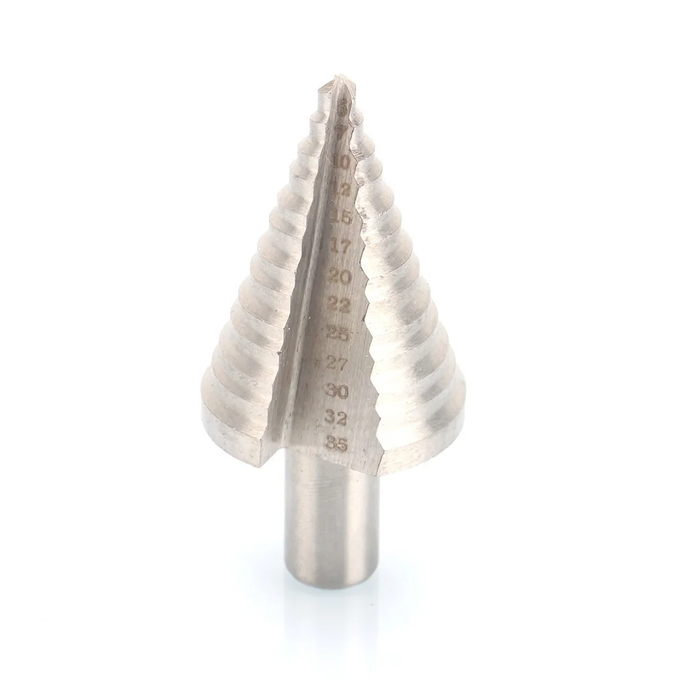 Veconor 5-35mm 13 sizes impact step drill bit HSS multiple hole cutter tool set woodworking metal drill 12mm round shank