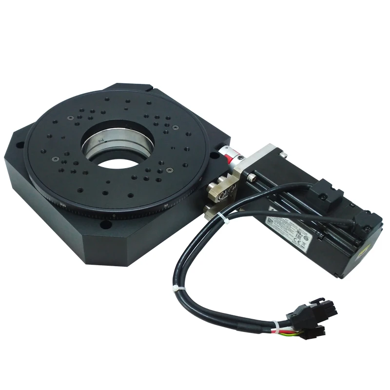 

GS200 high speed electric rotary table high speed indexing table countertop 200 speed 360 degrees / second servo motor