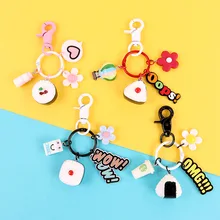 New Cartooon Personality Cat and Sushi Men 's Keychain Car Auto Keyring Metal Keychain Key Ring Pendant Silverware Random Color New Cartooon Personality Cat and Sushi Men 's Keychain Car Auto Keyring Metal Keychain Key Ring Pendant Silverware Random Color
