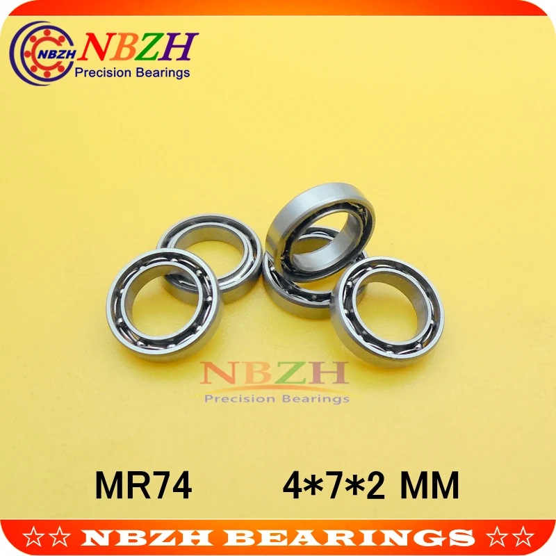 

NBZH bearing Free Shipping Miniature Bearing MR74 MR74Z OPEN/Single Sealed 4*7*2 MM For Rc Hobby And Industry SMR74 MR74K
