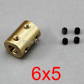 

5mm to 6mm 5x6 rigid coupling CNC Motor Copper Coupling brass Coupler, model ship model airplane Motor connector