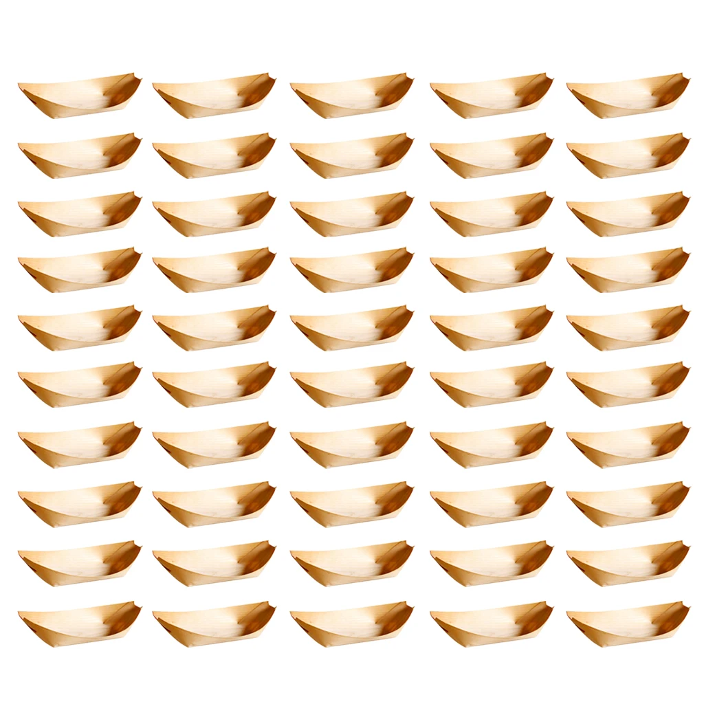 Premium Brown Disposable Paper Food Serving Tray for Fried Fish Chicken Fast Food and More, 50pcs/set, 3 Sizes to Choose