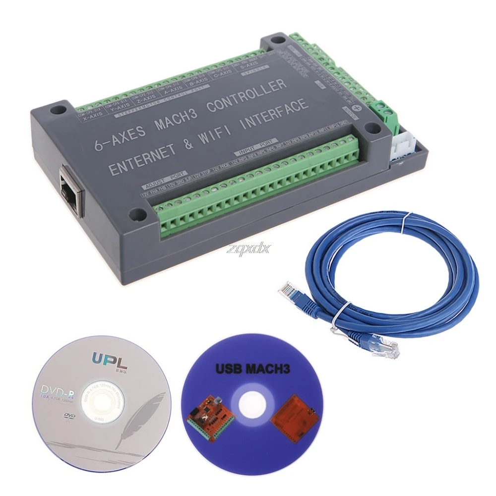 

NVUM 6Axis CNC Controller MACH3 Ethernet Interface Board Card For Stepper Motor Whosale&Dropship