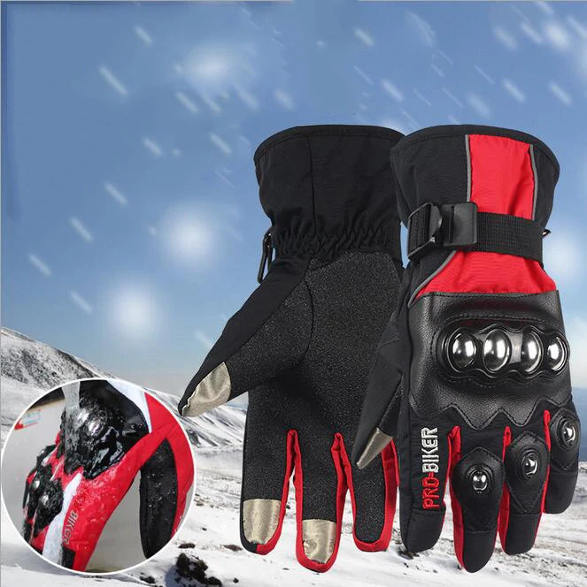 

Pair Warm Waterproof Gloves Motorcycle Cycling Dirt Protective Gear Racing GlovesFull Finger Riding Motorbike Motorcycle Gloves