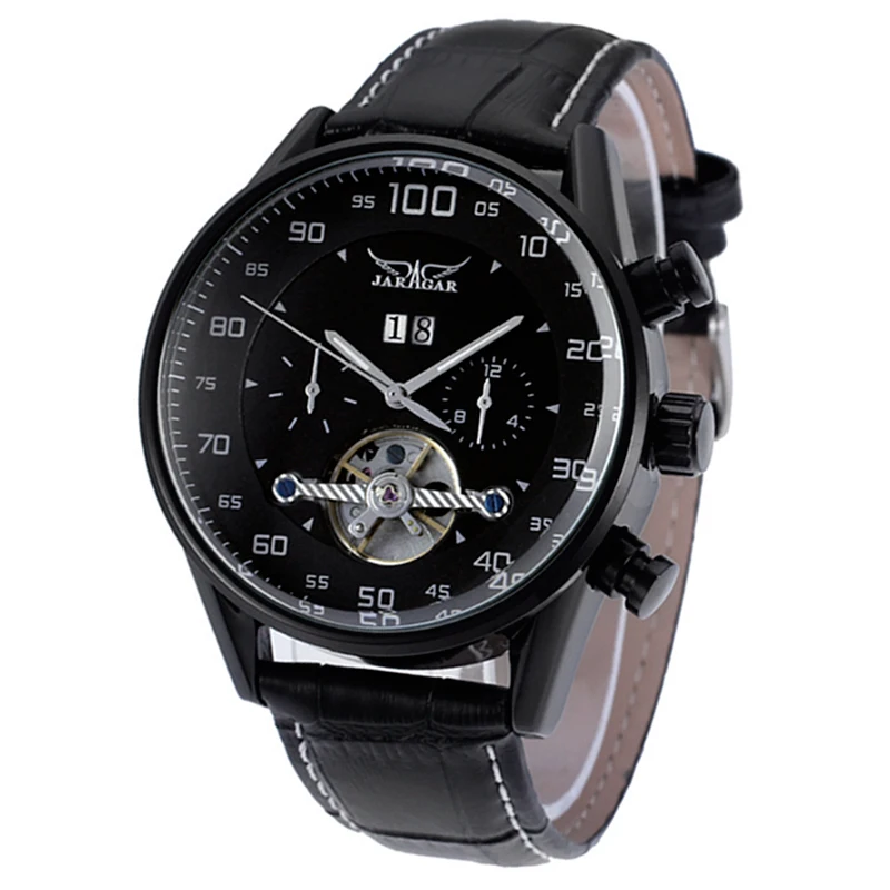 

Luxury Trendy Wrist Watch Men Casual Stylish Automatic Mechanical Dress Watches Mens Tourbillon Leather Band relogio masculino
