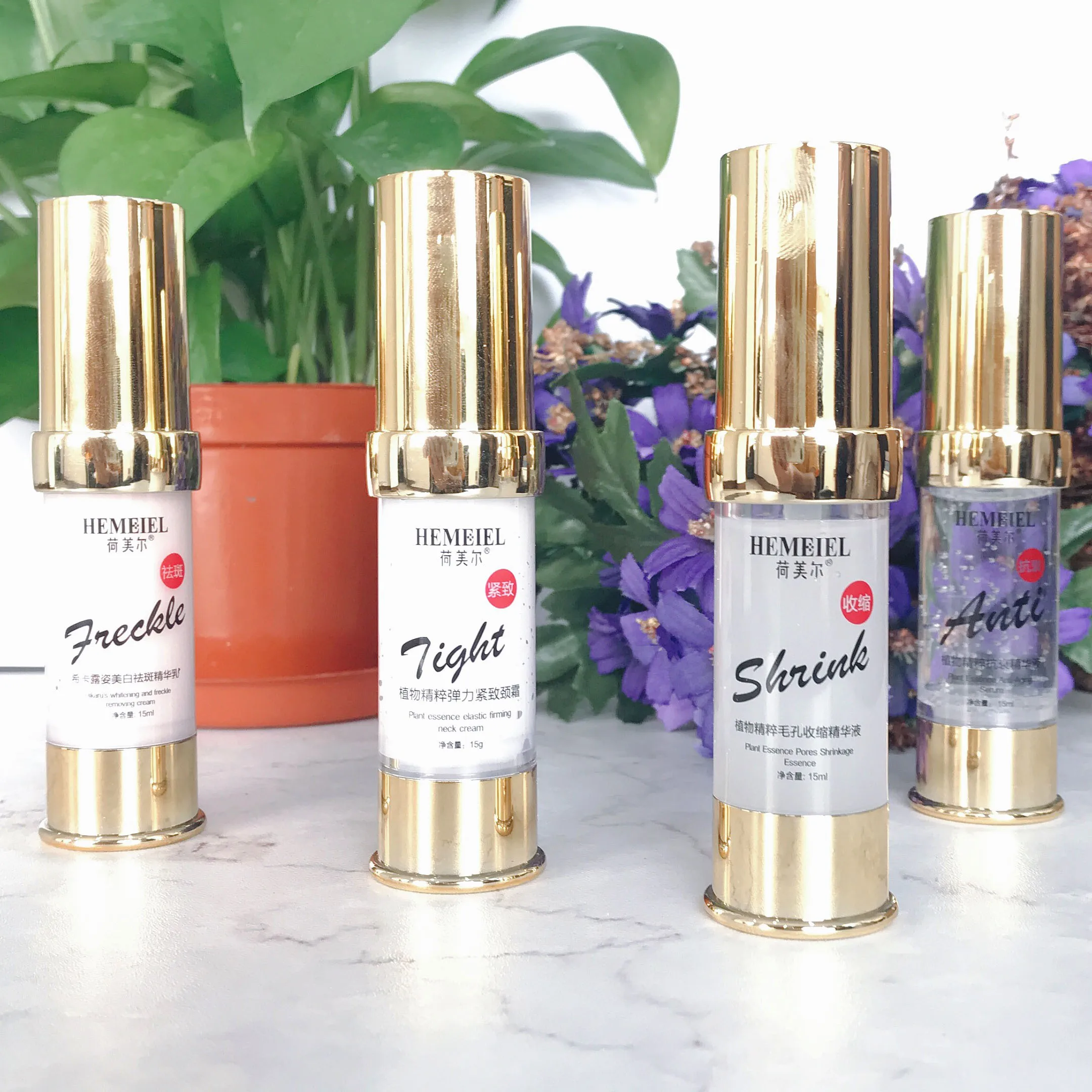 

HEMEIEL Herbal Plant Extract Face Serum Shrink Pores Essence Moisturizing Anti-Aging Anti-Wrinkle Skin Care Whitening Cream
