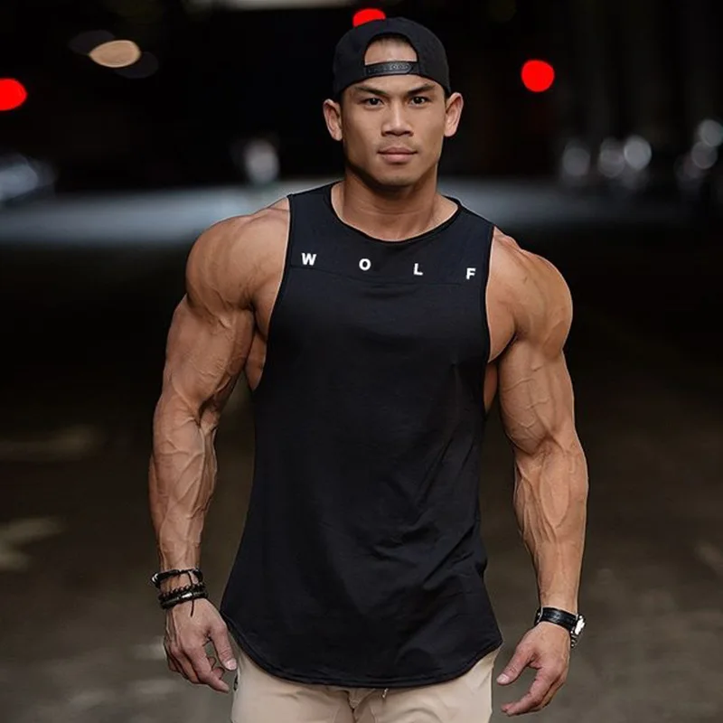 

Men's Sleeveless Vests New Shirt Sweat Solid Color Round Collar Breathable Tank Tops Bodybuilding Workout Singlet
