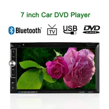 7 «Универсальный 2 Din HD dvd-плеер автомобиля Сенсорный экран BT USB/TF FM Aux Вход Радио мультимедийный плеер рулевое управление