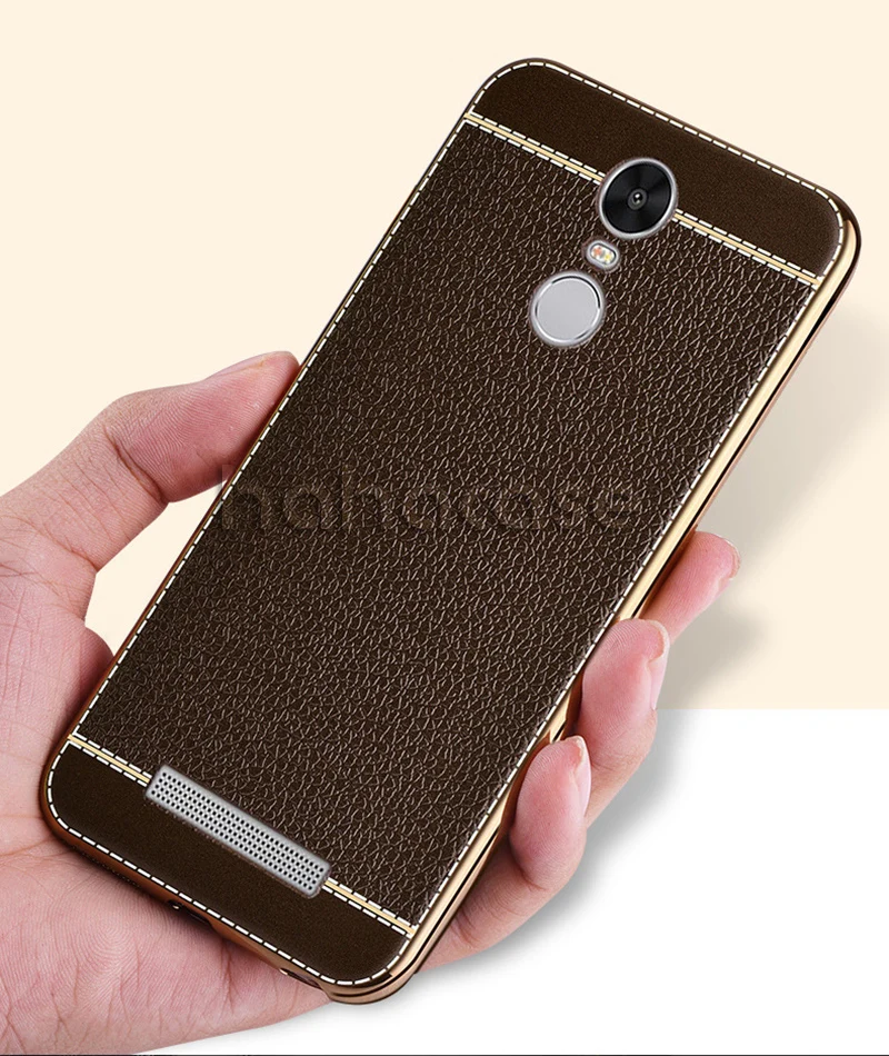 Best 500pcs Lichee Pattern PU Leather Case For Xiaomi 6 5 5S Plus Note 2 3 Redmi 4A 4X Note 4 Phone Case Plating Ultra Slim TPU Cover 13