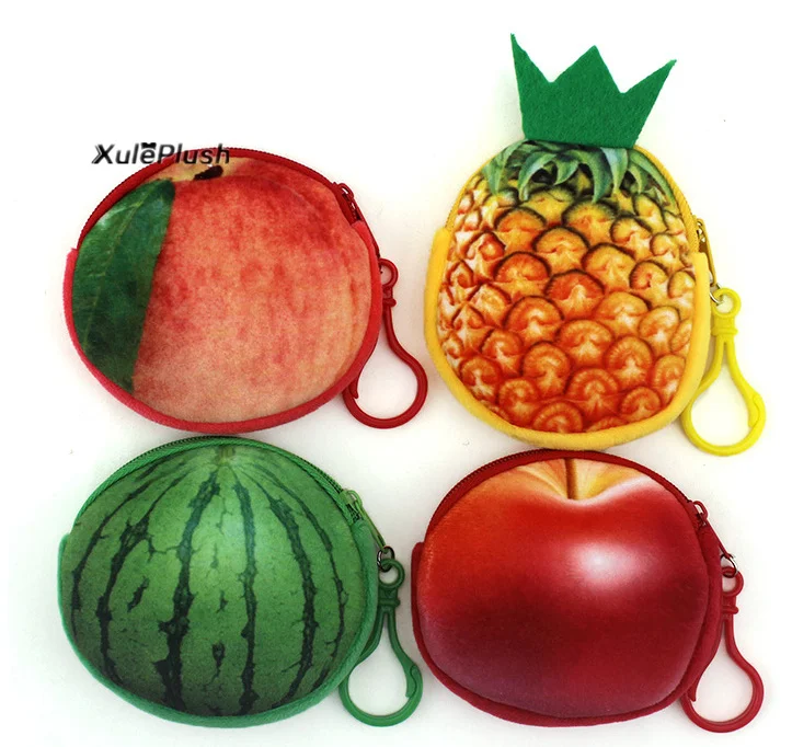 

7Models All Fruits Toys - Kawaii Pineapple , Strawberry Etc. Plush Toys , 6CM Approx. BAG Key Clip Plush Toys