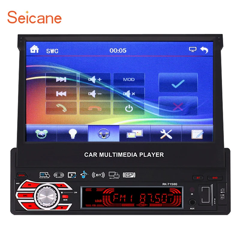 Автомагнитола Seicane с сенсорным экраном 7 дюймов GPS Bluetooth MP5 поддержкой TF-карт AUX |