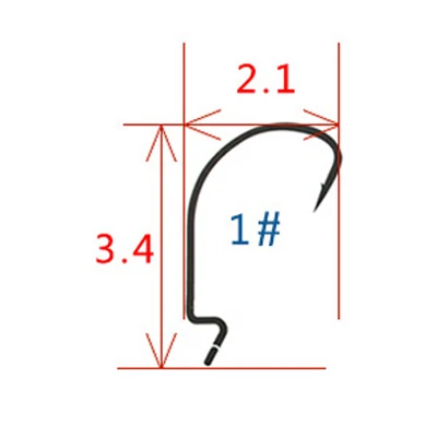 20 шт./компл. красного цвета с высоким содержанием углерода Сталь рыболовный крючок 1/0#, 2/0#, 3/0#, 1#, 2# круг приманки большой одинарные Крючки рыболовные снасти для Мягкая приманка для окуня - Цвет: As picture