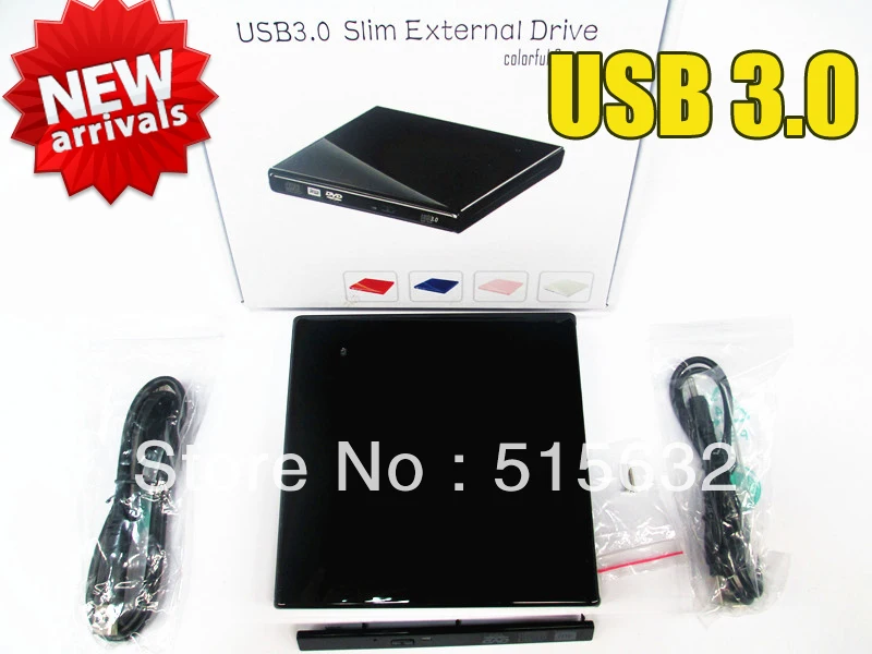 

USB 3.0 Super speed External Slim CD/DVD Drive Enclosure Case For Laptop Notebook CD-RW DVD Drive