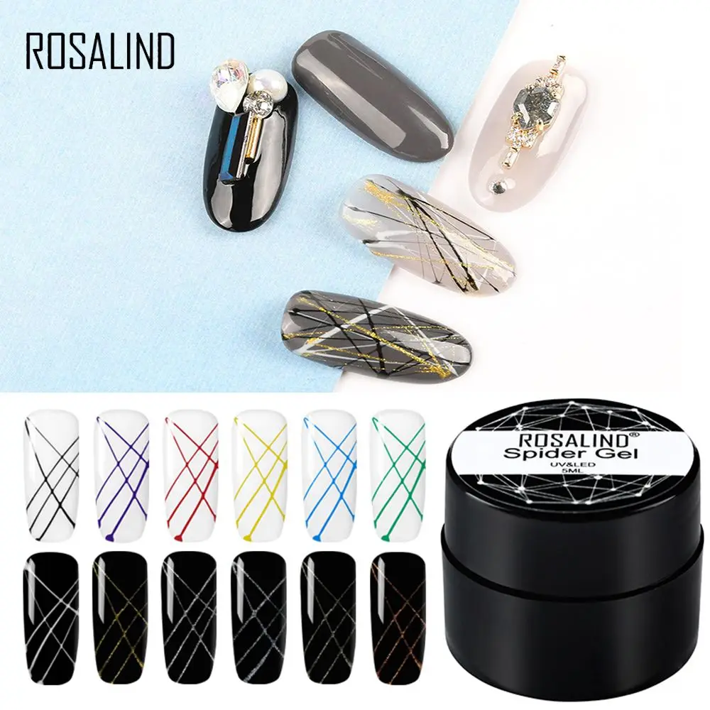 ROSALIND Spider Gel Nail Polish DIY Web Painting Creative Nail Art Line Drawing Paint Nail Gel Pulling Silk Spider Gel Lacquer