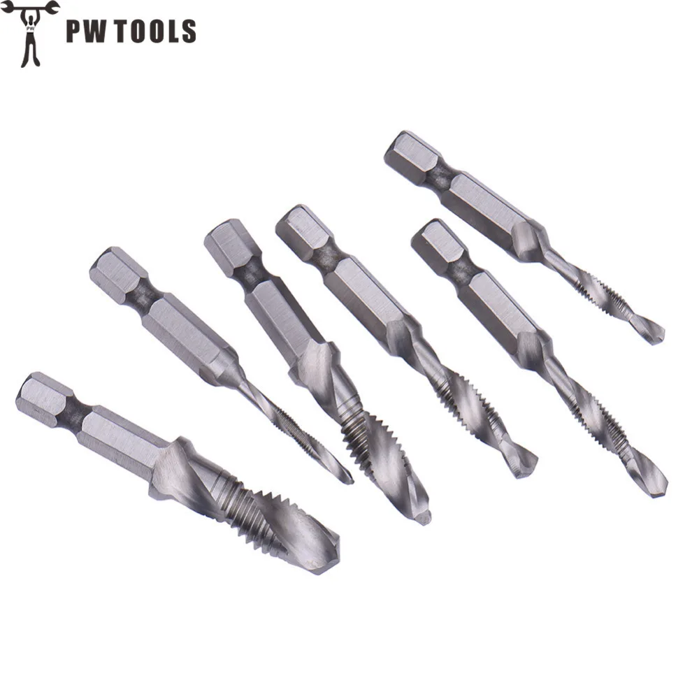 Buy PW TOOLS 6Pcs/Set HSS Screw Tap M3 M10 Metric