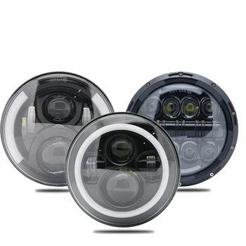 

Super Thin 7 Inch LED Headlights 7" LED Headlight H4 Hi/low Beam Auto Headlight For Jeep Puch Kenworth Nissan Suzuki Samurai