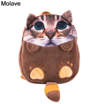 

MOLAVE Backpack Cartoon Cat Children Bag Fashion Backpack Kindergarten Children Cute School Bag Schoolbag For Children 34.dec.30