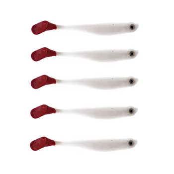 

Ningyo Hime 5Pcs/Bag T Tail Fish Lure Silicone Soft Bait Artificial 10.5cm/6.5g Fishing Lure Carp Fishing Tackle