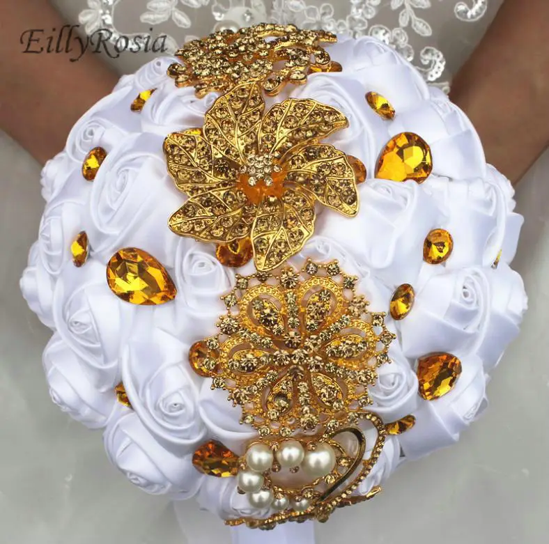 Свадебный букет de mariage exotique золотые ювелирные изделия брошь с жемчугом ручная