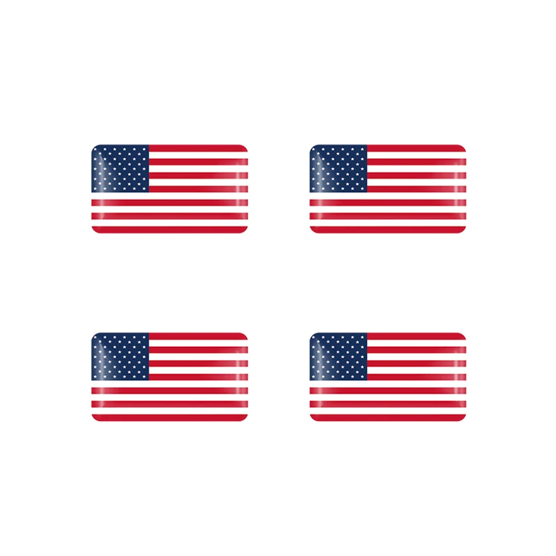 4x руль 3D щит флаг наклейка национальные флаги Эмблема Наклейка украшения для BMW Audi toyota ford nissan авто аксессуары - Название цвета: United States
