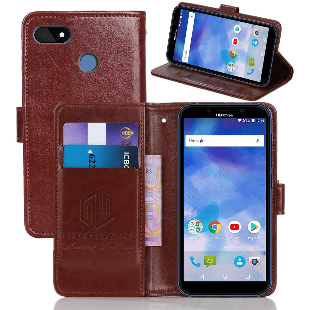 

GUCOON Vintage Wallet Case for Hisense Infinity F17 Pro PU Leather Classic Book Flip Cover Magnetic Fashion Cases