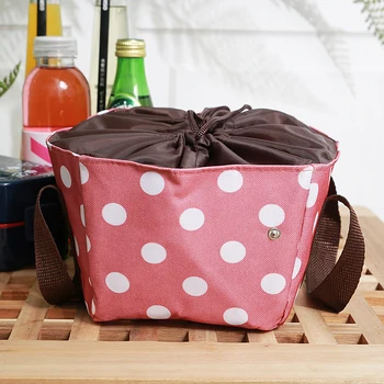 

5L portable lunch bag thermal picnic box with draw string ice pack meal drinks fruit fresh carrier cool bag for women cooler bag