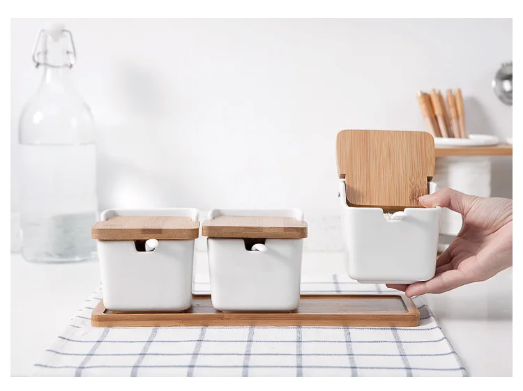 Креативная керамическая коробка для приправ в японском стиле, банки для соли, бутылка для приправ, Набор банок для приправ, баночка для приправ, кухонные принадлежности